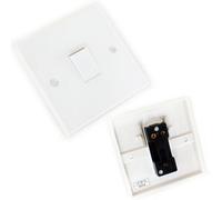 5X Single White Wall Light Switch 1 Gang Way Uk 240V 10A Lamp Outlet Face Plate