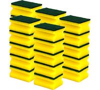 5X Small Grooved Cleaning Absorbant Foam Sponge Scourers 5PK
