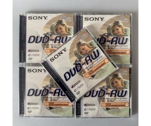 5x SONY Mini DVD-RW 60 Min 2.8GB/GO 8cm Rewritable Double Sided Camcorder Disc B