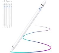 5x Stylus Pen for iPad with Palm Rejection, TECHGEAR Active Pencil Compatible with (2018-2025) iPad Pro 11/12.9/13 inch, iPad A16 11th/10th/9th/8th/7th/6th, Air 11/13/5th/4th/3rd, Mini 7th/6th/5th Gen