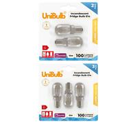 5X Unibulb Pygmy E14 100Lm 15W 2800K (Warm White) Incandescent Dimmable Fridge Freezer Appliance Light Bulbs