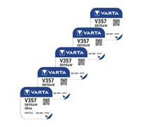 5x Varta 357 SR44SW Silver Oxide 1.55V Watch Coin Cell Batteries
