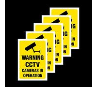 5x Warning CCTV Cameras in Operation Rigid Plastic Sign 150x200mm