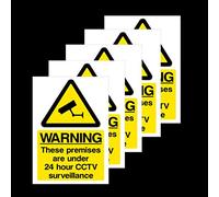 5x Warning These Premises are under 24 Hour CCTV Surveillance Rigid Plastic Sign 150x200mm