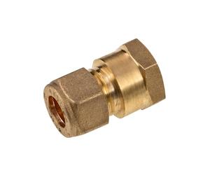 5X Westco 10mm x 3/8" Compression x Female Iron Coupling - Brass Pipe Fitting