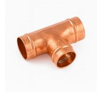 5X Westco 8mm Copper Equal Tee SR24 - Solder Ring C x C x C Fitting for Hot and Cold Water and Heating Systems
