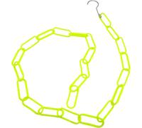 5x Yellow Plastic Chain Hanger with Iron Hooks - Garment Hanging Rack for Market Stall, Boutique & Retail Shop - Space-Saving Clothes Display System