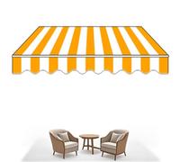 5x1.5m/5x2m/5x2.5m/5x3m Garden Sun Shade Canopy Retractable Manual Awning, Patio Awning For Courtyard, Balcony, Restaurant, Anti-Uv Outdoor Telescopic Canopy For Patio Balcony Cafe