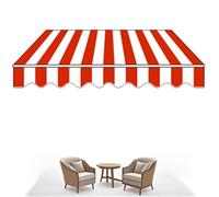 5x1.5m/5x2m/5x2.5m/5x3m Garden Sun Shade Canopy Retractable Manual Awning, Patio Awning For Courtyard, Balcony, Restaurant, Anti-Uv Outdoor Telescopic Canopy For Patio Balcony Cafe