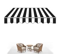 5x1.5m/5x2m/5x2.5m Retractable Garden Sun Canopy - Manual Patio Awning for Outdoor Balcony Cafe Restaurant & Courtyard - UV Protection Teles Canopy