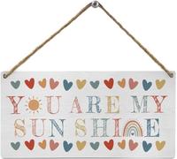 5x10 Inch Boho Classroom Nursery Wood Wall Decor,Inspirational You Are My Sunshine Wood Plaque Sign Wall Hanging For Nursery Home Kids Room Bedroom