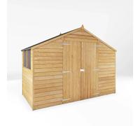 5x10 Wooden Garden Shed Overlap Apex Double Door Window Storage 5ft 10ft