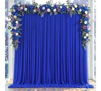 5x10ft Royal Blue Tulle Backdrop Curtains - Two Layer Drapes with Tulle & Lining Fabric for Weddings, Birthday Parties, Baby Showers, Family Gatherings & Photography Decor