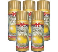 5x200ml METALLIC Glittring Gold Christmas Paint tree decorations spray