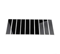 5x20CM Long Stripe Acrylic Mirror Stickers, 10PCS For Modern Wall Decor, Waterproof And Easy To Maintain(black)