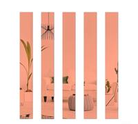 5x20CM Long Stripe Acrylic Mirror Stickers, 10PCS For Modern Wall Decor, Waterproof And Easy To Maintain(rose gold)