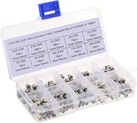 5x20mm Quick Blow Glass Tube Fuse Assorted Kits, Fast-Blow Glass Fuses 0.2A 0.5A 1A 2A 3A 5A 8A 10A 15A 20A Protected circuits
