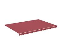 5x3.5m Burgundy Polyester Awning Replacement Fabric with Valance for Patio & Garden Perfect for Folding Arm Awnings - Durable & Stylish Outdoor Canopy Cover