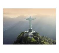 5x3ft Christ The Redeemer in Rio de Janeiro Brazil Backdrop Religion
