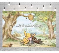 5X3ft Classic Winnie Bear Backdrop 100 Acre Hundred Acre Wood Background for Baby Shower Birthday Party Photo Props Booth