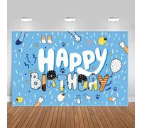 5x3ft Dog Birthday Party Background Decoration Dog Theme Party Photography Backdrop Blue and Pink Birthday Banner Photo Booth Decoration (Blue)