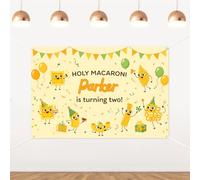 5x3ft Holy Macaroni Parker is Turning Two Backdrop