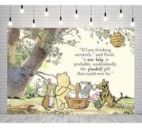 5X3ft Vintage Hundred Acre Wood Background Bear in Hundred Acre Wood Backdrop 1st Birthday Party Banner Decoration