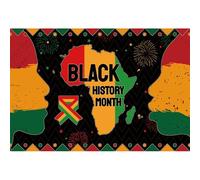 5x4ft Black History Month Backdrop African American Celebration Party Background School February Black History Month Education Billboards Props Classroom Office Decoration Banner