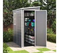 5X4FT Garden Plastic Storage Shed with Lockable Door