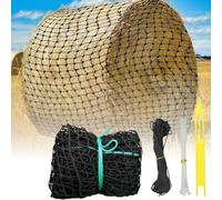 5x5 ft Round Bale Hay Net for Horses, Knotless Slow Feed Haynet Feeder