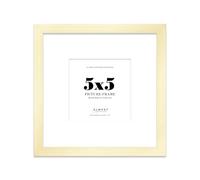 5x5 Gold Picture Frame with Mount for 3x3 Photos, Prints - Modern Square Wall Frame, 1 Pack