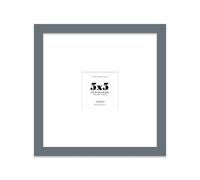 Almost Frameless 5x5 Square Picture Frame, Display Pictures 2x2 With Mat or 5x5 Without Mat, Wall Hanging & Free Standing Photo Frame, Grey, 1 Pack