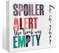 5x5 Inch Easter Box Sign, Spoiler Alert The Tomb Was Empty Decor