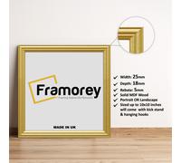 (5x5 Inch) Square Size Gold Picture Frame / LW Style Wall Art Frame / Modern Photo Frames