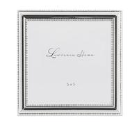 5x5 Metal Picture Frame Silver-Plate with Delicate Beading (510755)