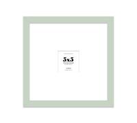5X5" Mint Green Picture Frame - 5X5" Square Frame With 1X1" Mount For 5X5"/1X1" Pictures Luxurious Style Thin Edge, 1 Pack