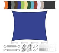5x5M Blue Waterproof Sun e Sail, UV Protect for Outdoor Patio, Garden & Terrace, Includes Mounting Accessories - Perfect for Sun Block & Eng the Outdoors