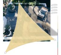 5x5m Triangle Sail Shade - Waterproof, Windproof, 90% UV Protection, Lightweight Canopy with Fastening Ropes for Garden, Balcony, and Terrace Use
