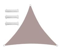5x5x5m Triangular Patio Sail, Waterproof UV 98% Protection, Free Rope Included, Perfect for Garden, Terrace, Camping, Pool, Outdoor, Balcony - Khaki Color