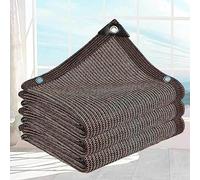 5x6 Shade Cloth with Grommets, 90% UV Protection, Rectangle Sun Shade Sail for Plants, Balcony & Garden, Brown - 2x5m, Anti-Hail Netting, Outdoor Cover