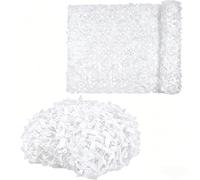 5x6m Military Camouflage Net Camo Netting Bulk Roll, Camo Tarp Sunshade Net Lightweight Waterproof for Camping Shooting Hunting Dinosaur Birthday Theme Party Decoration(White,1.5x4.0m)