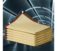 5x6m UV Protection Shade Net - Thermal Screen for Garden, Patio, Pergola & Yard - 90% Sunblock Mesh Fabric - Ideal for Plants & Greenhouses - Sand Beige Color