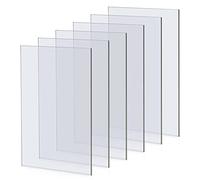 5X7 inch Rectangular Acrylic Sheet 6 Packs, Transparent Acrylic Sheets,Perspex Clear Acrylic Plastic Sheet, Transparent Material Mylar Template Sheets for Picture Frame Glass