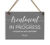 5x7 Inch Treatment In Progress Please Do Not Disturb ~ Exclusive Value Series with Elegant Designer Graphics ~ Ready to Hang (Gray)