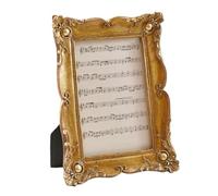 5x7 Inch Vintage Baroque Gold Picture Frame | Standing Tabletop Photo Display | Decorative Glass Frames for Home Decor, Desk, Family Photos | Victorian Floral Design Artwork Border (Gold, 5X7 In)