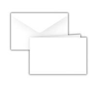 5x7 Landscape White Greeting Card Blanks with Envelopes, 25 Pack, 300gsm, Pre-Creased. Stella Weds