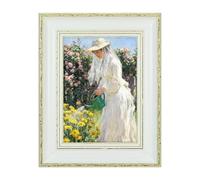 5x7 Vintage Picture Frame - 7x5 Retro White Wall-mounted Photo Frames with Stand Horizontally & Vertically Free-standing for Home Office Desk Tabletop Art Print Poster Display