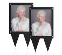 5X7 Waterproof Picture Frame for Grave, Cemetery Decorations for Grave,2pcs