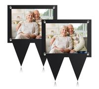 5x7 Waterproof Picture Frame for Grave, Cemetery Decorations for Grave, 2PCS Clear Acrylic Outdoor Weatherproof Picture Frame for 4th of July, Independence Day, Memorial Day, Cemetery, Funeral Gifts