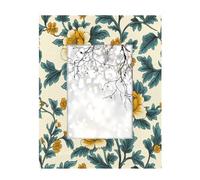 5x7inch Photo Frame Wooden Photo Display,Stand Tabletop and Wall Mounting Wood Picture Frames Vintage Flowers Green Leaf